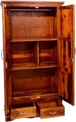 Solid Sheesham Wood 2 Door 2 Drawers Almirah/wardrobe/cupboard - Image 6