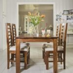 4 Seater Dining Table Set with Cushioned Chairs | Stylish Handcrafted Wooden Dining Set Furniture for Living Room, Hotel, Restaurant, Home, Dining Room (Honey Finish) - Image 2