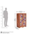 2 Door Wardrobe Organizer for Storage with 1 Shelves Storage & Hanging Space - Sheesham Wood Cupboard for Bedroom - Wooden Almirah Organizer for Clothes Storage - Image 2