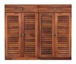 Shoerack Honey, Shoe Storage Cabinet for Home, Shoe Rack with Seat & Door, Shoe Organizer, Shoe Rack for Home, Honey Matte Finish - Image 5