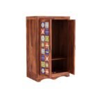 2 Door Wardrobe Organizer for Storage with 1 Shelves Storage & Hanging Space - Sheesham Wood Cupboard for Bedroom - Wooden Almirah Organizer for Clothes Storage - Image 6