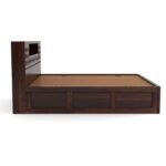 Bed with Headboard & Box Storage - Handcrafted Wooden Bed for Bedroom - Ideal for Home (Flyding Diamond Walnut, King) - Image 4