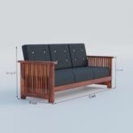 Wooden Sofa Set 5 Seater for Drawing Room - Image 3