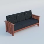 Wooden Sofa Set 5 Seater for Drawing Room - Image 4