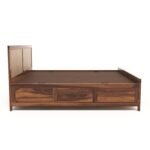 King Size Bed with Storage for Bedroom Living Room Hall | Wooden Double Bed Cot Palang for Home Hotel (Vintage) (Honey1, King) - Image 7
