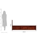 King Bed with Storage (Honey Finish) 3 DILLA BED - Image 4