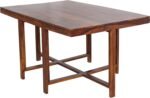 JAPANI HIGHT Space Saving Dining Table 6 Seater | Six Seater Dinning Table with 6 Invisible Cushioned Chairs for Home | Rosewood, Natural Brown Finish, Self Assembly Required - Image 3