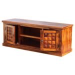 TV CABINET DIMOND | TV Cabinet or Entertainment Unit Stand for Living Room Home (Brown Honey Finish) - Image 4