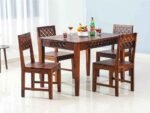 CNC DINING 4 Seater Dining Table Set for Living Room Dining Table with 4 Chairs Furniture for Home Dining Table Set of 4 (4 Chairs with 1 Table) - Image 6