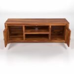 Tv Unit for Living Room | Free Standing Multipurpose Media Console Tv Cabinet Sideboard | Tv Table 2 Door Cabinet & 2 Open Shelf Storage | - Image 4
