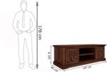 TV CABINATE NEWAR TV Entertainment Unit for Living Room | Solid Wood TV Cabinet for Bedroom Hall | TV Stand Table with Door & Shelf.. - Image 2