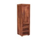 Wardrobe for Clothes Storage | Sheesham Wood 6-Drawer Wardrobe with 8 Shelves Storage | Solid Wood Large Cupboard Almirah Storage Cabinet for Your Living/Bedroom (Teak Finish) - Image 6