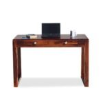 Study Table with 2 Drawers Storage for Study Room Home || Wooden Standard Workstation Desk Without Storage for Office Living Room - Honey Oak Finish - Image 3