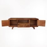 TV C. DIAMOND Retro TV Cabinet/Entertainment Unit with Storage, Natural Honey Oak Finish, Easy to Assemble - Image 4