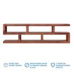 TV Cabinet | Natural Finish, Open Shelves - Image 3