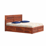 HALF DIMOND King Size Bed with Box Storage for Bedroom - Wooden King Size Cot Double Bed Diwan Cot for Living Room Home Decor Furniture - Image 4