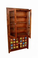 CROCKERY 4 PALA TILE Cabinet/Display/Crockery Unit/Books Storage,Size: HxWxD (70x35x15) inch - Image 3