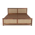 King Size Bed with Storage for Bedroom Living Room Hall | Wooden Double Bed Cot Palang for Home Hotel (Vintage) (Honey1, King) - Image 6