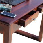 Study Table with 2 Drawers Storage for Study Room Home || Wooden Standard Workstation Desk Without Storage for Office Living Room - Honey Oak Finish - Image 7