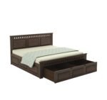 Kuber King Size Bed with Drawer Storage | Solid Wood Bed with Storage | Wooden Cot Bed Double Bed with Storage for Home... - Image 6