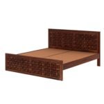 Niwar King Size Bed with Without Storage Wooden Double Bed Furniture Palang for Bedroom Living Room Home (Honey Finish) - Image 7