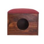 Card Holo Coffee Table Set with 4 Stools, Sheesham Wood, 80x80x43 cms - Image 8