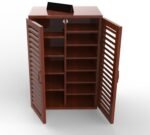 Shoe Rack Cabinet for Home | Solid Wood Shoe Cabinet Storage | Eentrway | Rosewood Slipper Racks for Living Room.. - Image 6