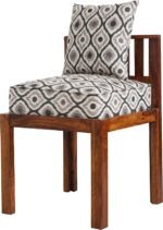 JAPANI HIGHT Space Saving Dining Table 6 Seater | Six Seater Dinning Table with 6 Invisible Cushioned Chairs for Home | Rosewood, Natural Brown Finish, Self Assembly Required - Image 7