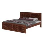 Niwar King Size Bed with Without Storage Wooden Double Bed Furniture Palang for Bedroom Living Room Home (Honey Finish) - Image 3