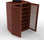 Shoe Rack Cabinet for Home | Solid Wood Shoe Cabinet Storage | Eentrway | Rosewood Slipper Racks for Living Room.. - Image 5