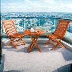 Dining Set Foldable 2 Chair and Round Table