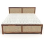 King Size Bed with Storage for Bedroom Living Room Hall | Wooden Double Bed Cot Palang for Home Hotel (Vintage) (Honey1, King) - Image 3