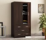 Wardrobe for Cloths Storage | Sheesham Wood Wardrobe for Bedroom & Home | Solid Wood Almirah for Storage (Walnut Finish)