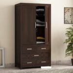 Wardrobe for Cloths Storage | Sheesham Wood Wardrobe for Bedroom & Home | Solid Wood Almirah for Storage (Walnut Finish)