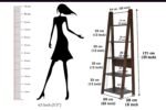 Wood Ladder Book Shelf and Display Unit (Walnut, Matte Finish) - Image 2