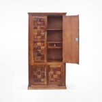Diamond Cut 4 Door Almirah/Wardrobe/Cabinet with Storage of 4 Shelves and 2 Drawers, Pre-Assembled (Natural Honey Finish) (Honey Finish ) - Image 7