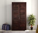 Armania Dual Storage Wardrobe with Door and Drawer for Bedroom Living Room Home Almirah for Clothes Wooden Furniture (Walnut Finish) - Image 5