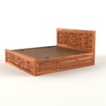 DIAMOND Queen Size Bed with Box Storage for Bedroom - Queen Size Cot with Storage - Solid Wood Bed QueenSize Cot for Bedroom - Wooden Double Bed Palang for Home - Image 5