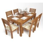 Dining Table(57x35) with 6 Chairs | 6 Seater Dining Set