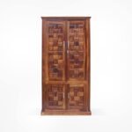 Diamond Cut 4 Door Almirah/Wardrobe/Cabinet with Storage of 4 Shelves and 2 Drawers, Pre-Assembled (Natural Honey Finish) (Honey Finish ) - Image 6