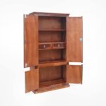 Diamond Cut 4 Door Almirah/Wardrobe/Cabinet with Storage of 4 Shelves and 2 Drawers, Pre-Assembled (Natural Honey Finish) (Honey Finish ) - Image 10
