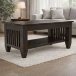 Centre Table & Tea Table Wooden Coffee Table for Living Room and Outdoor & Indoor Furniture (Walnut)