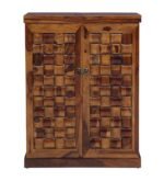 BAR Wine Cabinet in Provincial Teak Finish (Brown) - Image 3