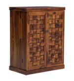 BAR Wine Cabinet in Provincial Teak Finish (Brown) - Image 2