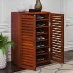 Shoe Rack Cabinet for Home | Solid Wood Shoe Cabinet Storage | Eentrway | Rosewood Slipper Racks for Living Room..