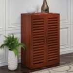 Shoe Rack Cabinet for Home | Solid Wood Shoe Cabinet Storage | Eentrway | Rosewood Slipper Racks for Living Room.. - Image 3