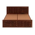 Niwar King Size Bed with Without Storage Wooden Double Bed Furniture Palang for Bedroom Living Room Home (Honey Finish) - Image 6