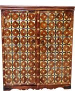 Antique Brass Design Solid Wood Sheesham bar Cabinet Wine Storage Rack with Glass Holder Pre-Assemble bar Cocktail Storage Solid Wood Bar... - Image 9