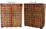 Antique Brass Design Solid Wood Sheesham bar Cabinet Wine Storage Rack with Glass Holder Pre-Assemble bar Cocktail Storage Solid Wood Bar... - Image 7