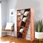 Dakota Display Unit cum Book Shelf in Teak Finish